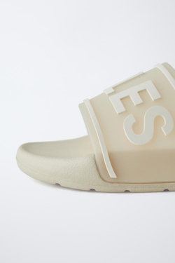 ZARA ТАПОЧКИ ДЛЯ БАССЕЙНА, ЭКРЮ