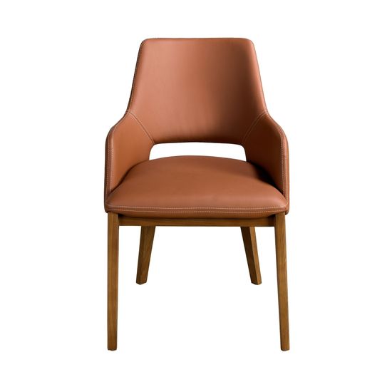 Коричневый стул из экокожи модель 4157 Испания 