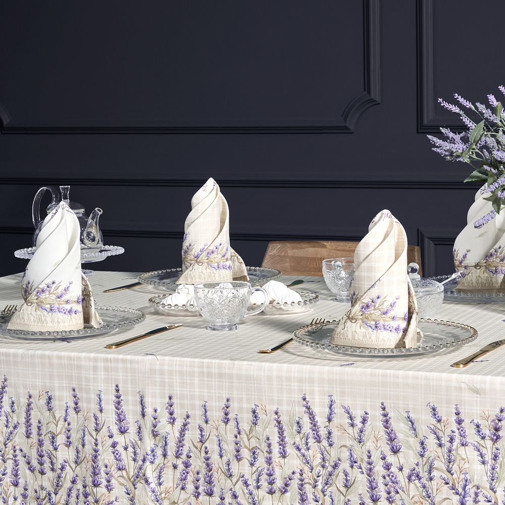 НАБОР САЛФЕТОК ИЗ 2-Х ШТ "ДУША ПРОВАНСА",40Х40СМ, 100% ХЛОПОК,БЕЖЕВЫЙ,ТВИЛ