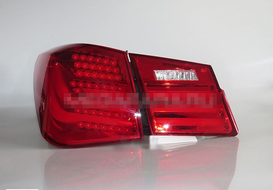 Задние фонари Шевроле Круз V7 type [Комплект Л+П; Светодиодные; Красные]