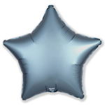 Шар фольгированный Звезда 45 см (Серый)