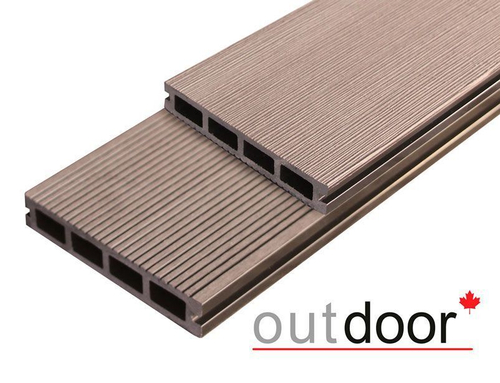 Террасная доска ДПК Outdoor 150*25*4000 мм. браш/вельвет темно-коричневая