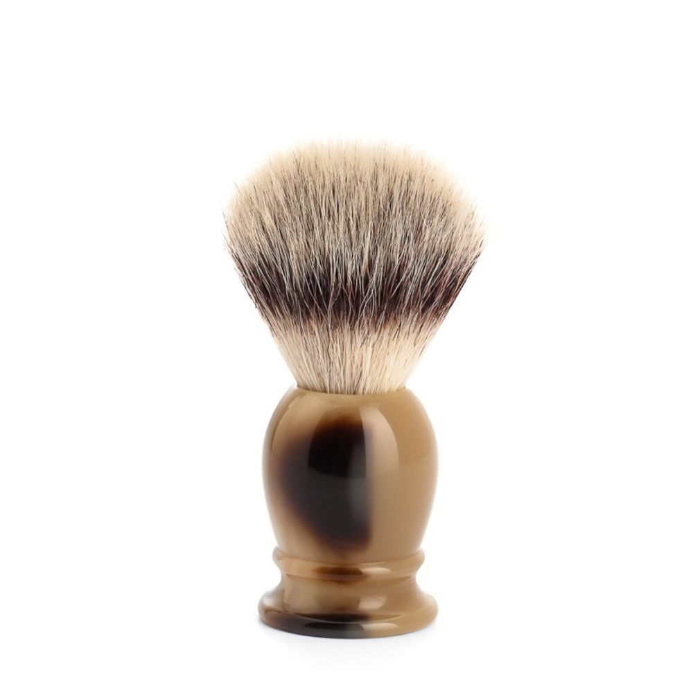 Помазок MUEHLE CLASSIC, фибра высшей категории Silvertip, смола, цвет рога, размер S (39 K 252)