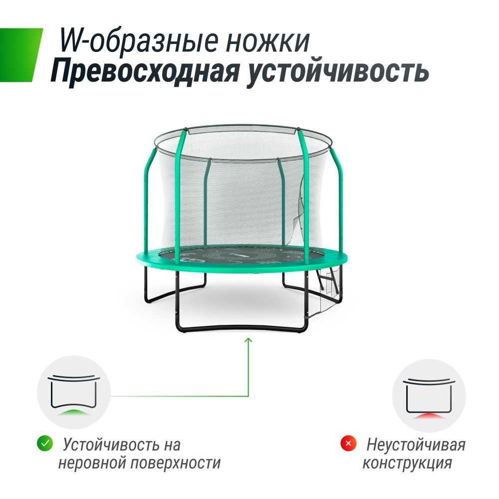Батут UNIX Line SUPREME GAME 8 ft (Green)