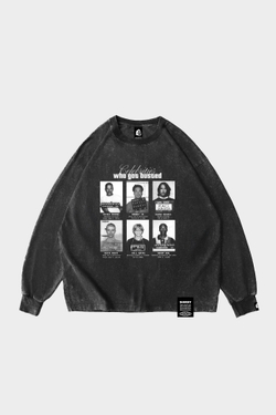 Лонгслив SHMOT "MUGSHOTS" GARMENT DYE Черный