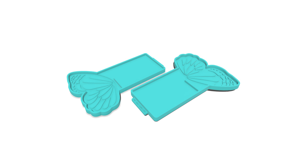 Силиконовый Молд комплект "Бабочка объёмная малая" 2 половинки подставка под книгу, подставка под Коран №364/1 и 364/2