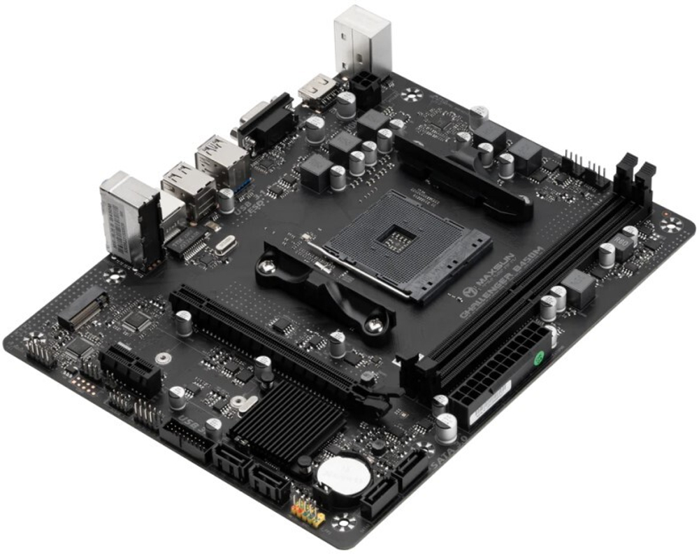 Материнская плата mATX MAXSUN MS-Challenger B450M