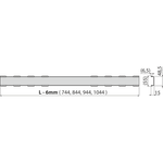 Решетка для лотков AlcaPlast SOLID-750M нержавеющая сталь-мат