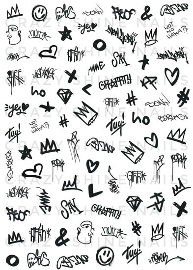 Слайдер-дизайн Crazy Shine Nails mini: Граффити