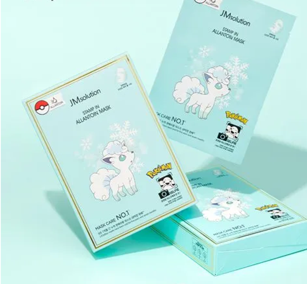 [JM Solution] STAMP IN ALLANTOIN MASK POKEMON - Тканевая маска питательная с аллантоином, 30 мл