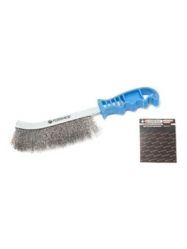Щетка по металлу ручная в железном корпусе с пластиковой рукояткой (сталь) Forsage F-34012129