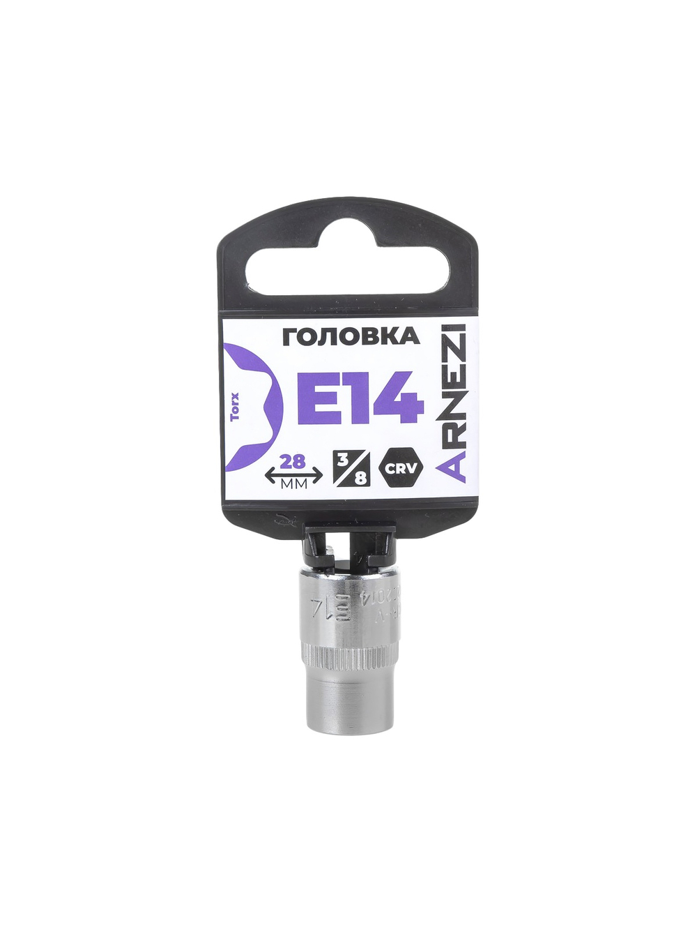 Головка ударная 1/2" внешний TORX Е14, L=28 мм на холдере Arnezi R0202014