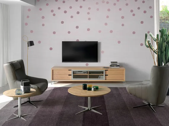 Крутящееся кресло Angel Cerda 5044, бежевая кожа