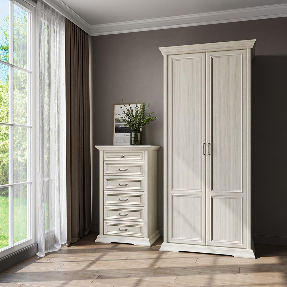 ЛОРЕНЦО Шкаф для одежды 2-х дверный  (Дуб Сторсанд)