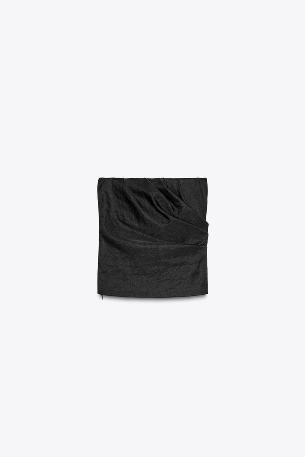 ZARA ТОП БАНДО ИЗ ЭЛАСТИЧНОЙ ТКАНИ, ЧЕРНЫЙ