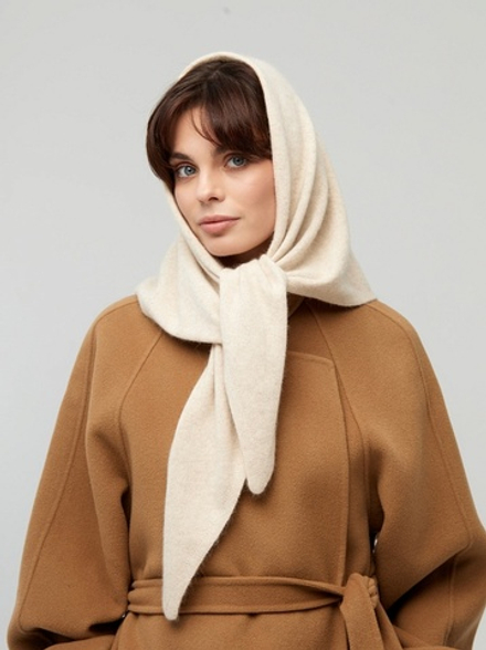 Оренбургский платок-косынка К820-08 бежевый