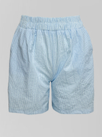 Костюм Fashion 620030 в полоску из рубашки с длинным рукавом и шорт на резинке