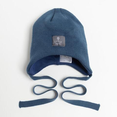 Шапка для мальчиков индиго, р-р 42-46 7691696