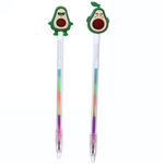 Ручка гелевая, многоцветная «Авокадо», 3 цвета, 19 см