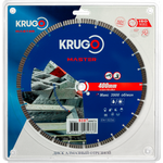 Диск алмазный Турбо сегментный KRUGO MASTER 400х3,2х25,4х12mm, 81074000274