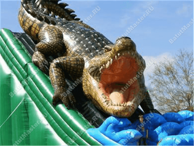 Надувная горка "Крокодил" 8*6*7 м