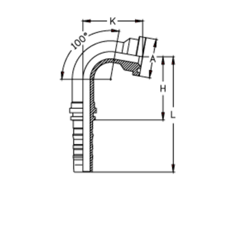 Фитинг DN 20 SFL 3/4 38.1 (100) CS