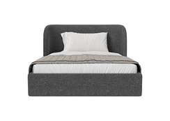 Кровать двуспальная Classic 140 см (серый, букле)