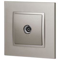 Розетка ЭРА Elegance 14-3101-16 TV одиночная, титан