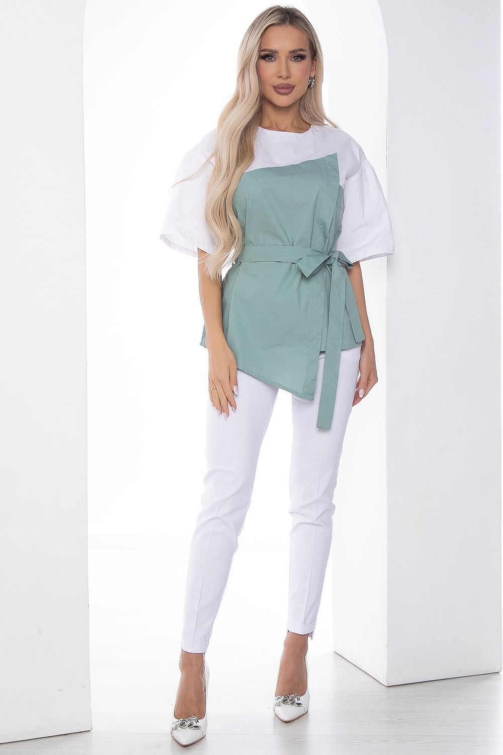 Костюм Сила нежности белый/фисташка К10164 LT Collection (Акция)