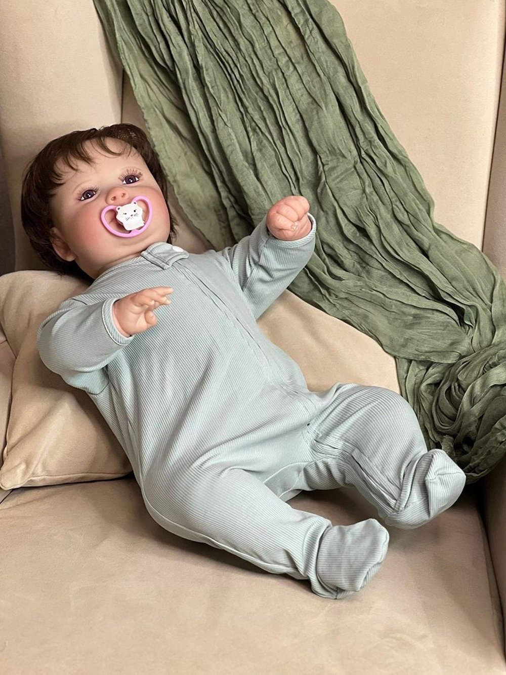 Кукла Реборн мягконабивная 60см в пакете (FA-036A)