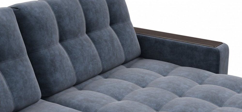 Угловой диван Босс Макс Велюр Роял синий