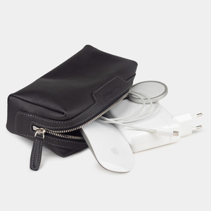 Несессер кожаный Tube черного цвета