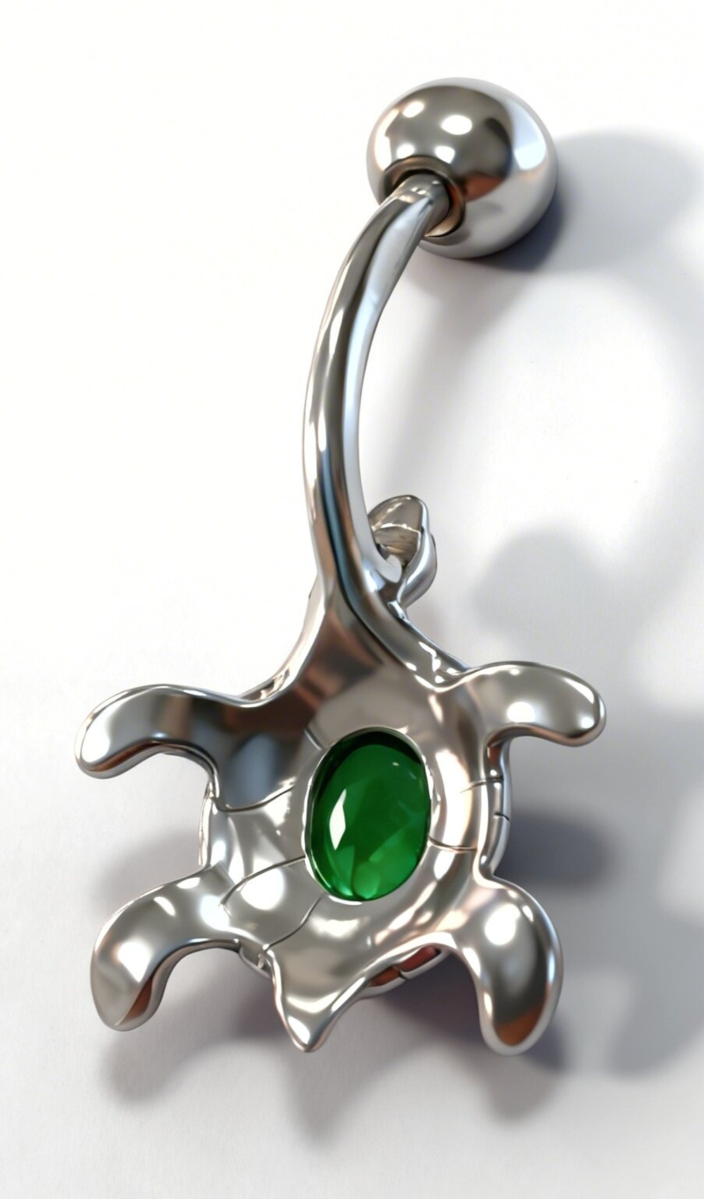 Ювелирный пирсинг из серебра 925 пробы,вставка фианит