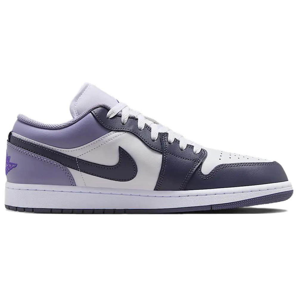 Jordan Air Jordan 1 Cushioning Low top Vintage Basketball Shoes Men's Purple White