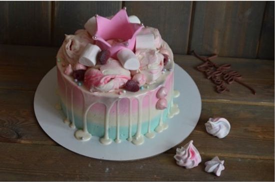 Детский торт с короной №1001