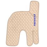 Ковры RENAULT T (автомат) (экокожа, бежевый, бежевый кант, синяя вышивка)