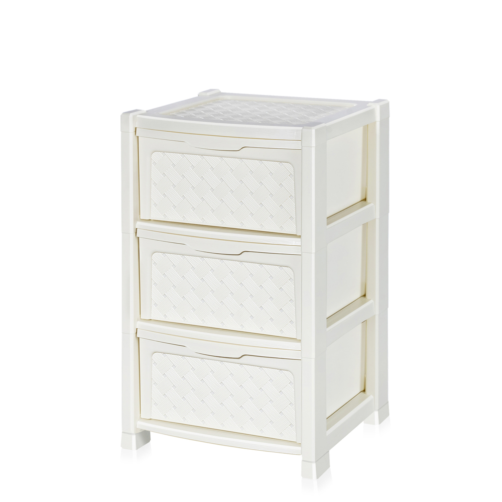 Комод "Виола" 3-х секционный (цвет в ассорт. бежевый, коричневый, слоновая кость)