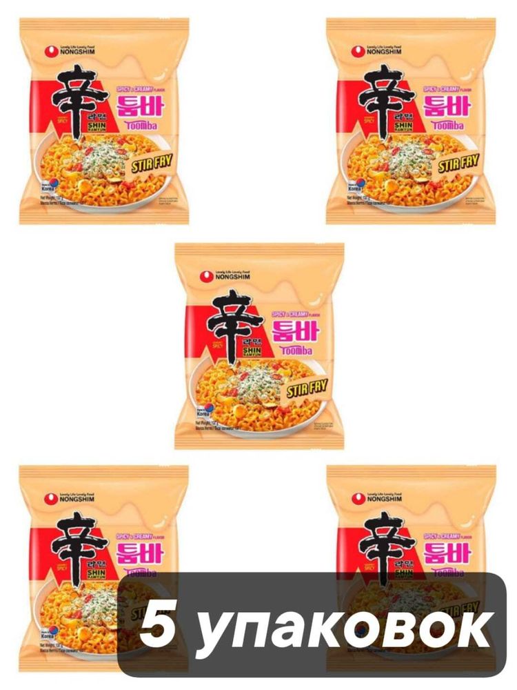 Лапша Nongshim Toomba Острая сливочная 137 г x 5 шт
