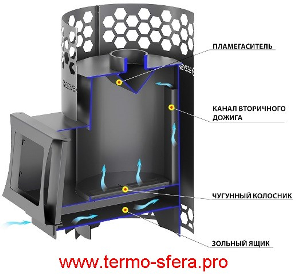 Печь для бани Везувий "Чёрная Пчёлка"
