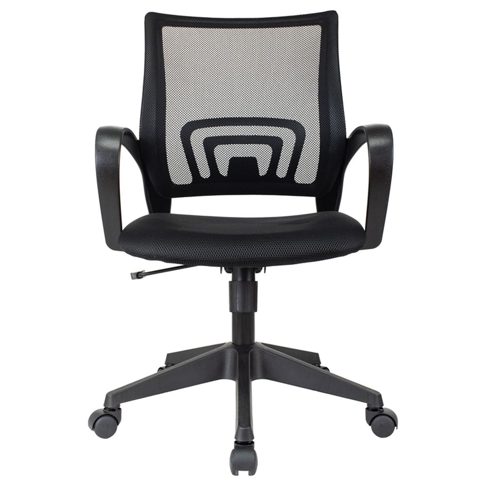 Кресло оператора Helmi HL-M95 (695) "Airy", спинка сетка черная/сиденье ткань TW черная, механизм качания