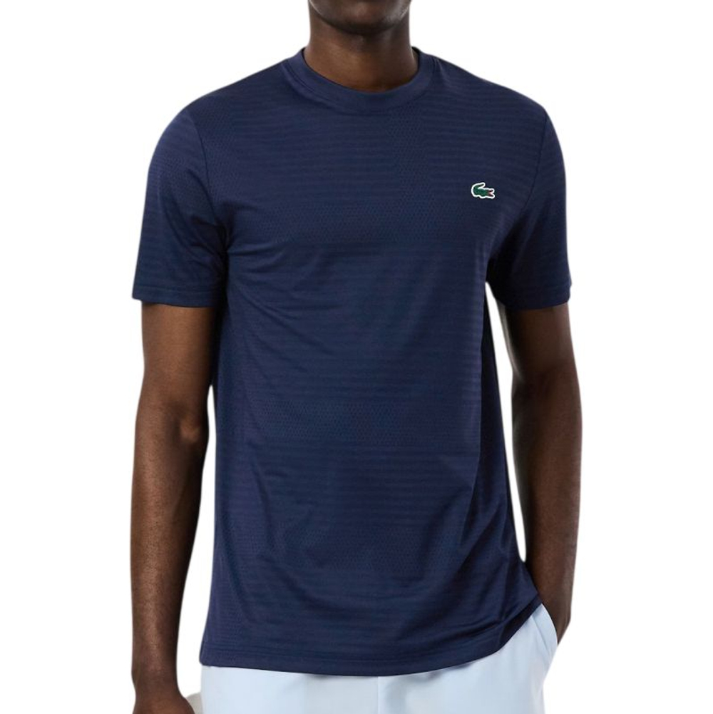 Теннисная футболка Lacoste Ultra Dry Stretch Tennis - navy blue