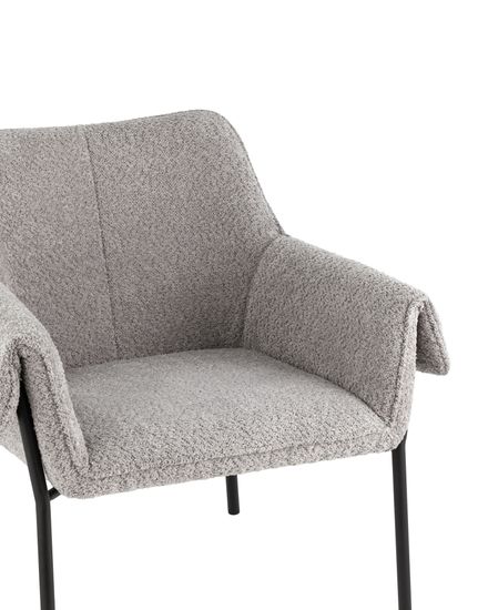 Кресло лаунж Aline альпака серый