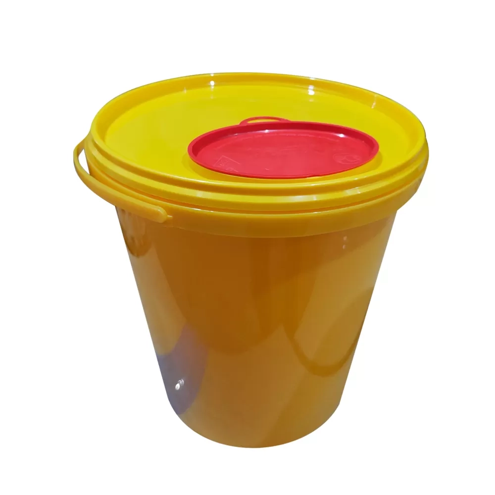 Контейнер для утилизации игл Респект класс Б 3 л, высота 138 мм желтый