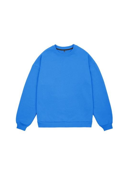 Свитшот оверсайз, без начеса (синий)