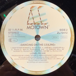 Виниловая пластинка Lionel Richie ‎– Dancing On The Ceiling LP