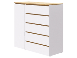 Комод-22 Белый/Кр.золотой