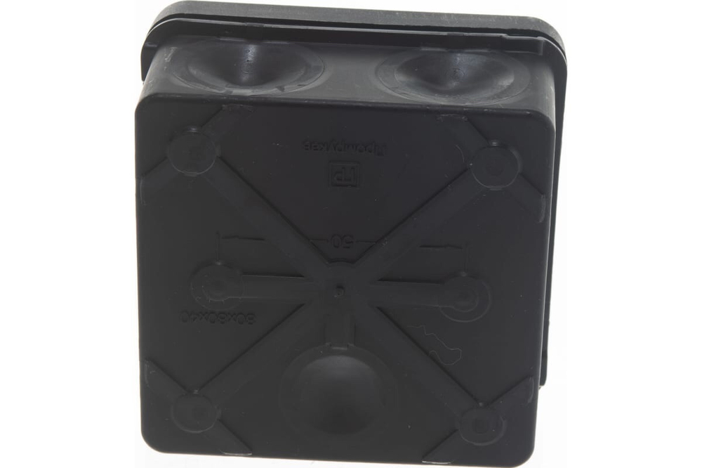 Коробка распределительная(HF) 80х80х40мм 8вх. черная IP66 Промрукав 60-0210-9005