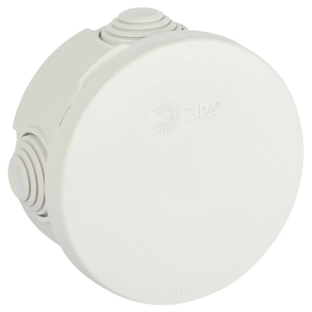 Распаячная коробка ЭРА KOR-85-40-4gv-MP серая 85х40мм с гермовводами 4 входа прямой монтаж IP55