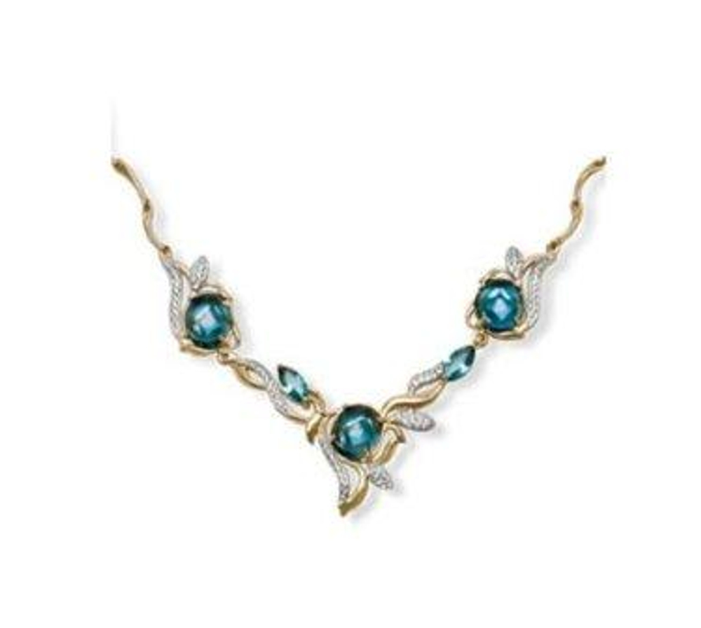 Колье из золота с топазами