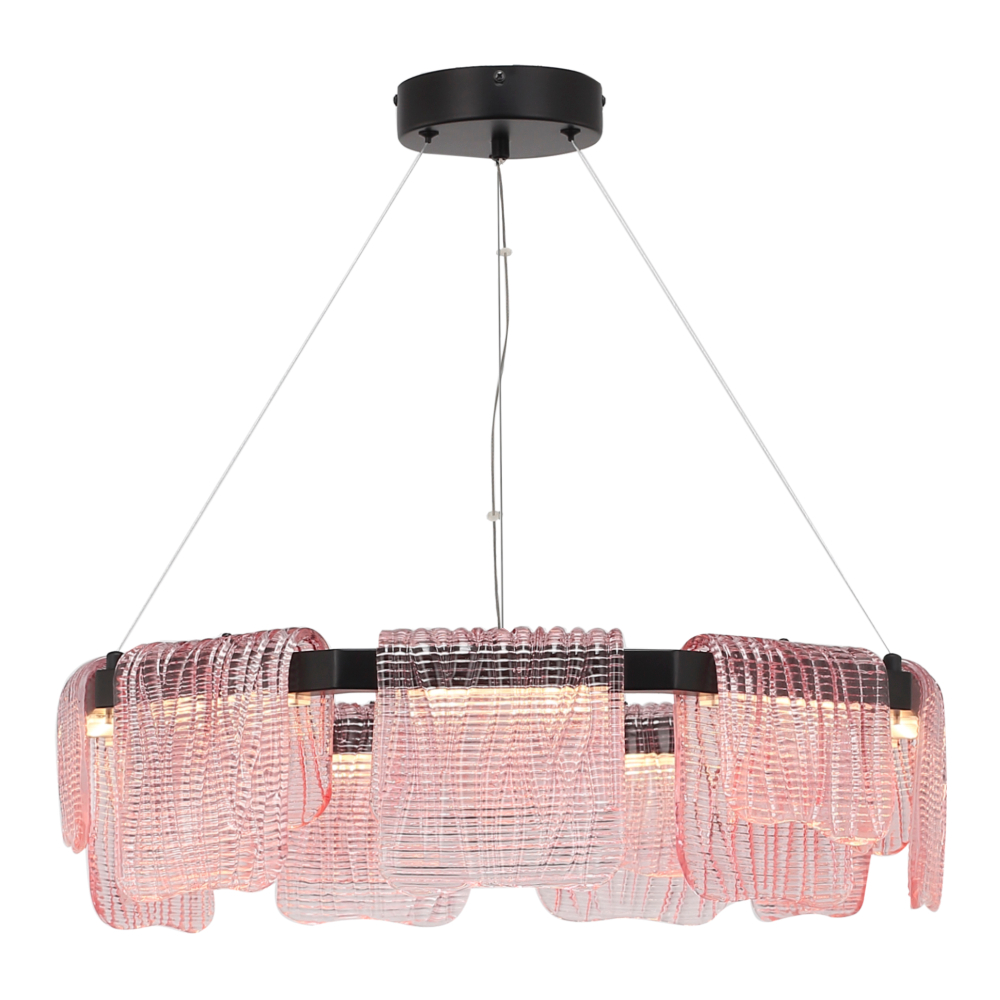 Светильник светодиодный, черный, розовый, LED, 54